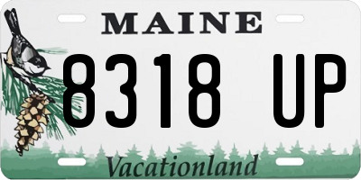 ME license plate 8318UP