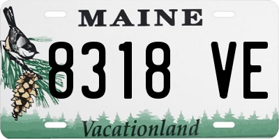 ME license plate 8318VE