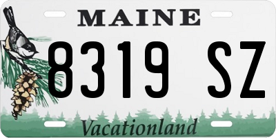 ME license plate 8319SZ
