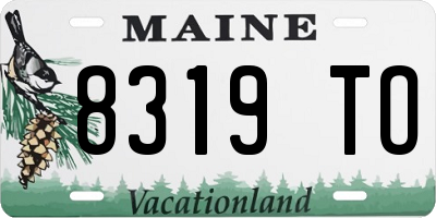 ME license plate 8319TO