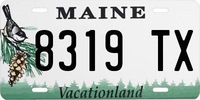 ME license plate 8319TX