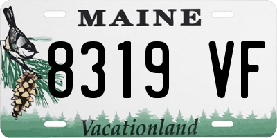 ME license plate 8319VF