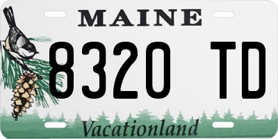 ME license plate 8320TD