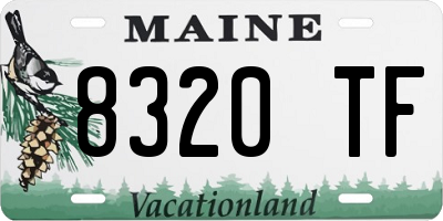 ME license plate 8320TF