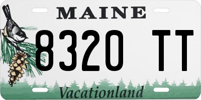 ME license plate 8320TT