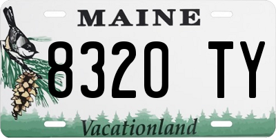 ME license plate 8320TY