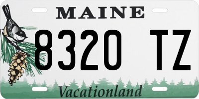 ME license plate 8320TZ