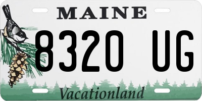 ME license plate 8320UG