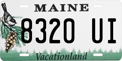 ME license plate 8320UI