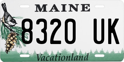 ME license plate 8320UK