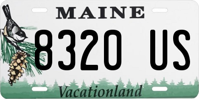 ME license plate 8320US