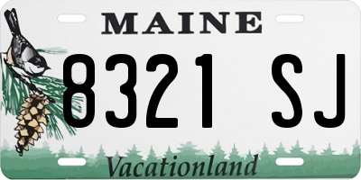 ME license plate 8321SJ