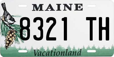 ME license plate 8321TH