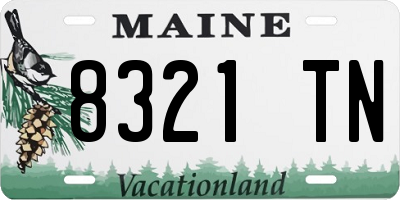 ME license plate 8321TN