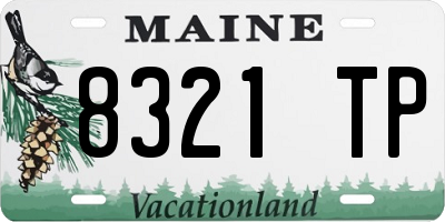 ME license plate 8321TP