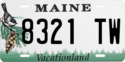 ME license plate 8321TW