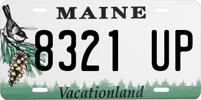 ME license plate 8321UP