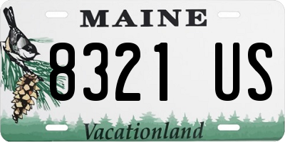 ME license plate 8321US