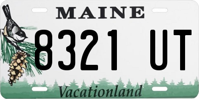 ME license plate 8321UT