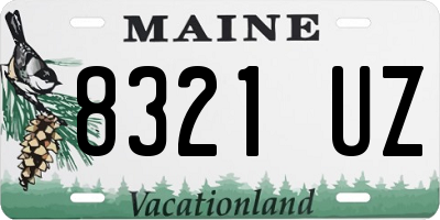 ME license plate 8321UZ