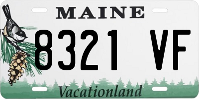 ME license plate 8321VF