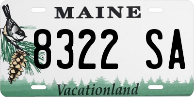 ME license plate 8322SA