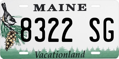 ME license plate 8322SG