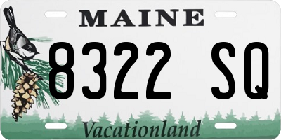 ME license plate 8322SQ