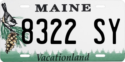 ME license plate 8322SY