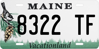 ME license plate 8322TF