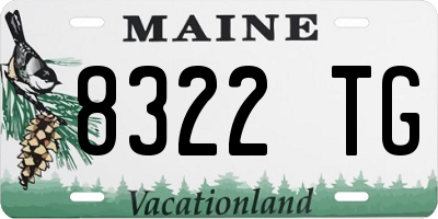 ME license plate 8322TG