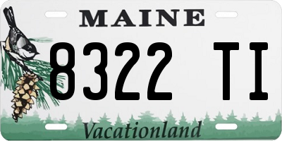ME license plate 8322TI