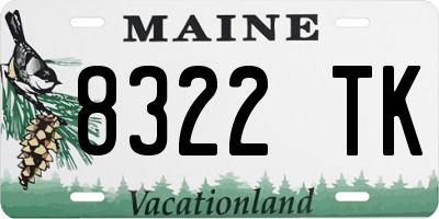 ME license plate 8322TK