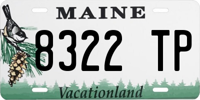 ME license plate 8322TP