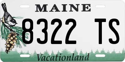 ME license plate 8322TS
