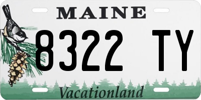 ME license plate 8322TY
