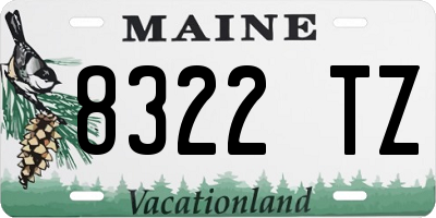 ME license plate 8322TZ