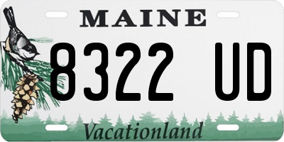 ME license plate 8322UD