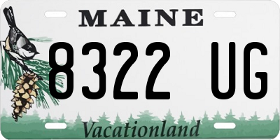 ME license plate 8322UG
