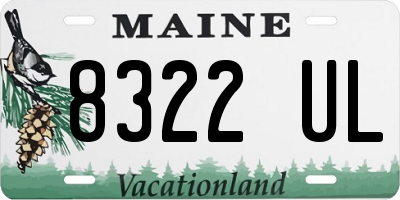 ME license plate 8322UL