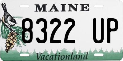 ME license plate 8322UP