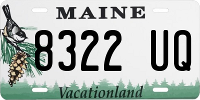 ME license plate 8322UQ
