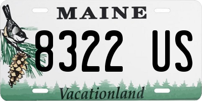 ME license plate 8322US