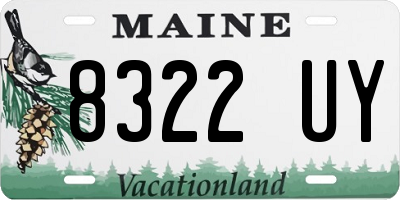 ME license plate 8322UY
