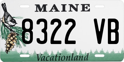 ME license plate 8322VB