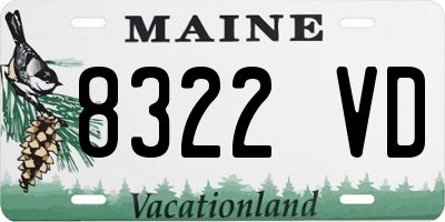 ME license plate 8322VD