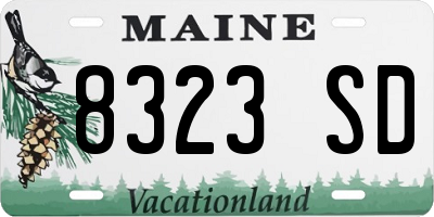 ME license plate 8323SD