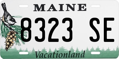 ME license plate 8323SE