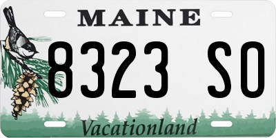 ME license plate 8323SO