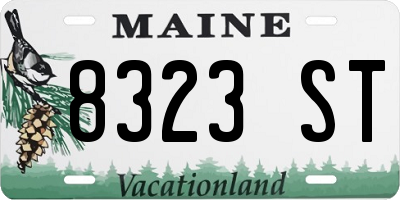 ME license plate 8323ST